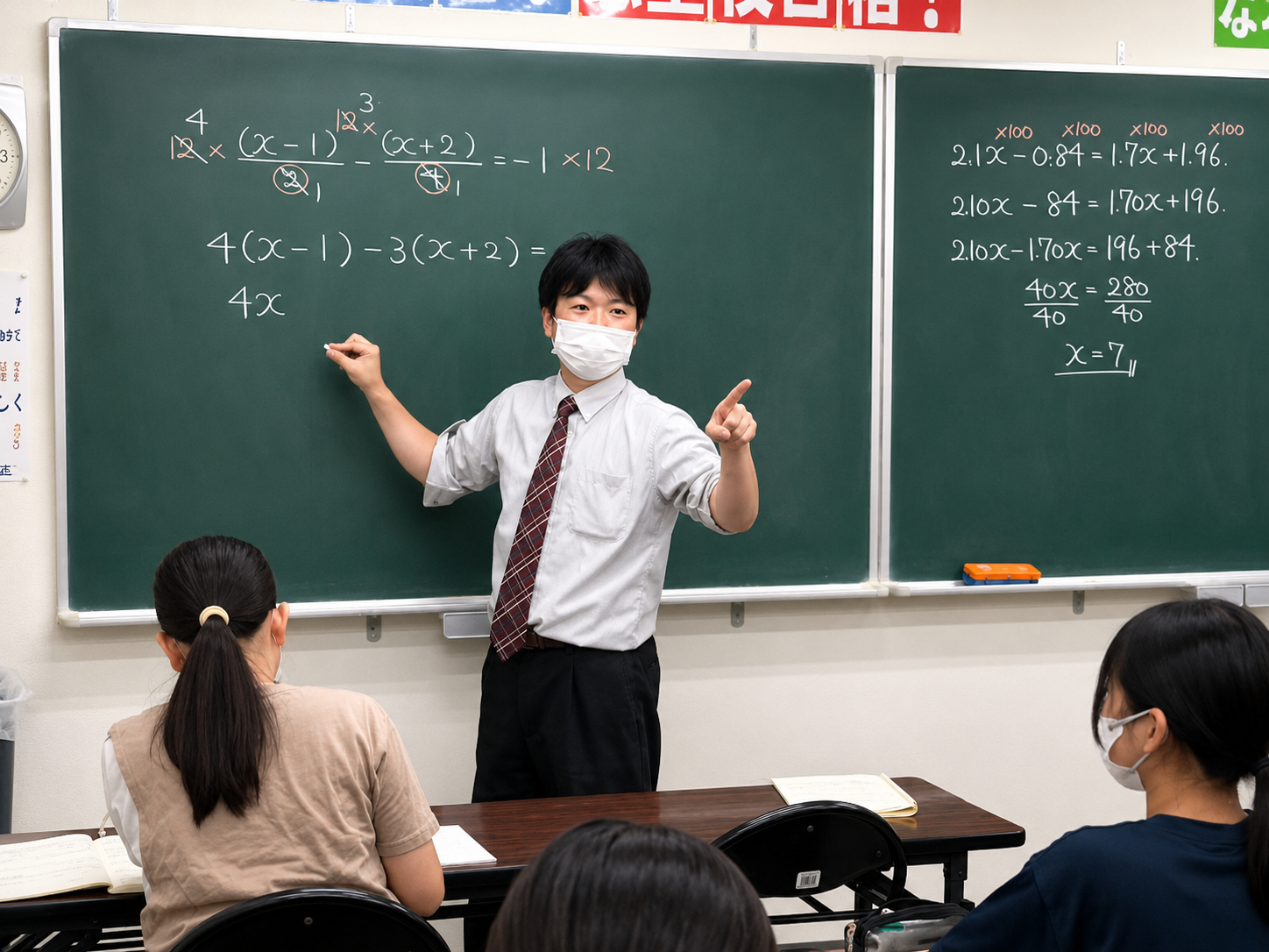 中学生の数学授業風景